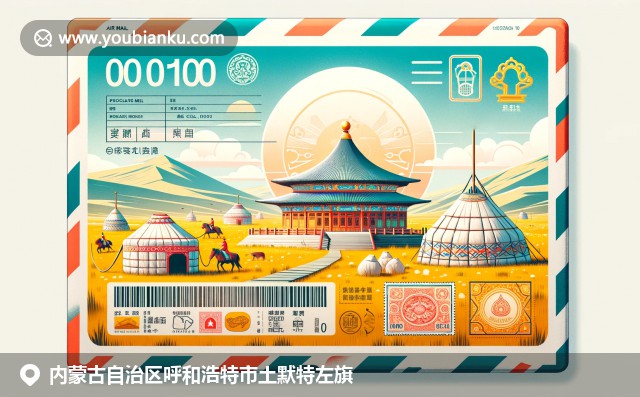 現代創意郵政信封，展現內蒙古土默特左旗的文化與自然美景