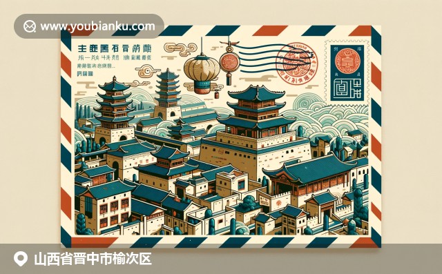 山西榆次区文化传承：古城建筑、汾酒、剪纸艺术与邮政元素完美结合