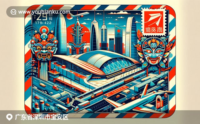 深圳寶安國際機場T3航站樓與粵劇面具的現代描繪，絢麗展現地區特色與文化底蘊