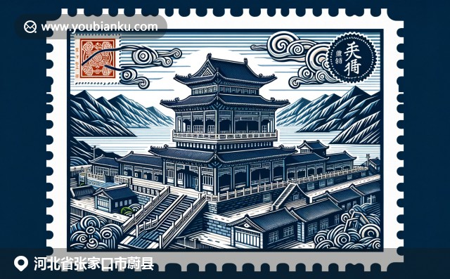 蔚县文化与建筑特色，融入传统剪纸艺术和现代邮政元素