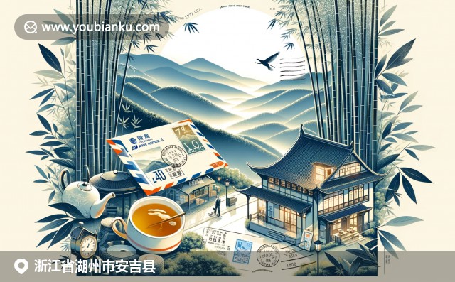 浙江安吉獨特元素的融合：竹林、白茶與溝通意義的郵政主題設計