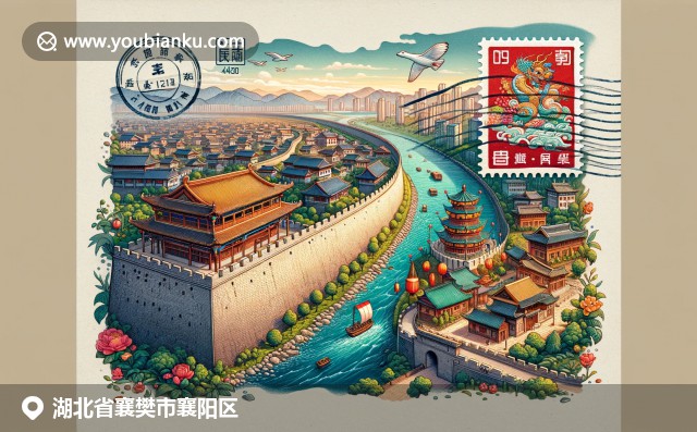 襄樊獨特風貌，古城牆與童話小鎮插圖展現歷史與現代融合