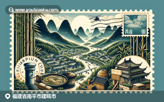 福建南平建瓯，展现武夷山茶园与中国邮政文化融合之美