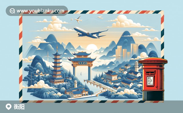 湖南衡阳邮政文化与城市风光的现代描绘