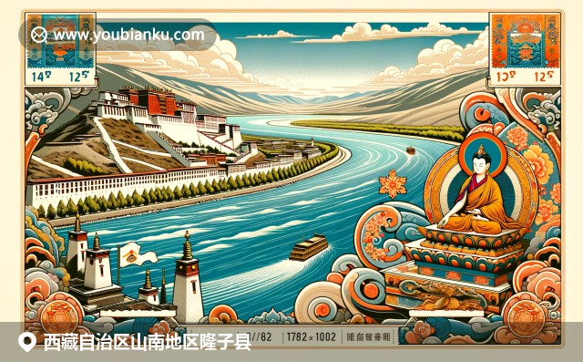 西藏隆子縣山南地區桑耶寺、雅魯藏布江與唐卡畫，展現宗教、自然與文化之美