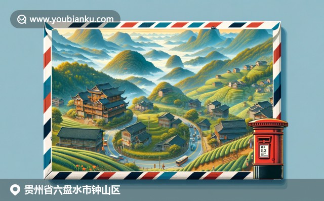 贵州钟山区山水美景与辣椒元素，展现地方文化与美食特色