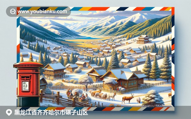 黑龙江齐齐哈尔碾子山区：长白山脉、农产品和二人转，融入中国邮政元素